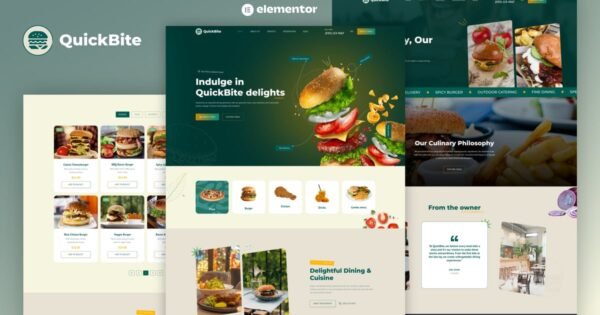 Quick Bite – Restaurant & Cafe Elementor Pro Template Kit