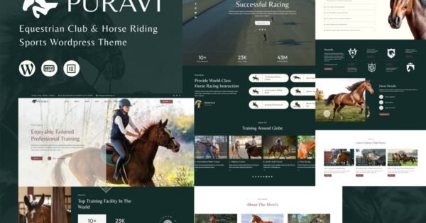 Puravi – Equestrian Club & Horse Riding Theme