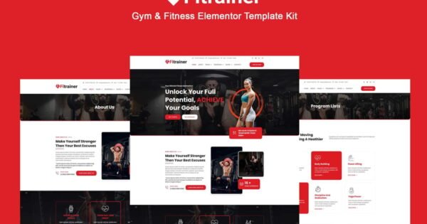 Fitrainer – Gym & Fitness Elementor Pro Template Kit