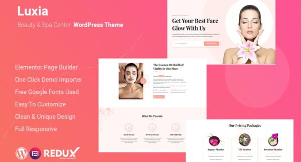 Luxia Beauty & Spa Center WordPress Theme