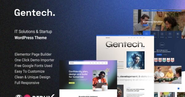Gentech – IT Solutions & Startup WordPress Theme