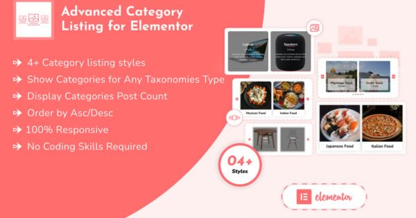 Advanced Category Listing for Elementor