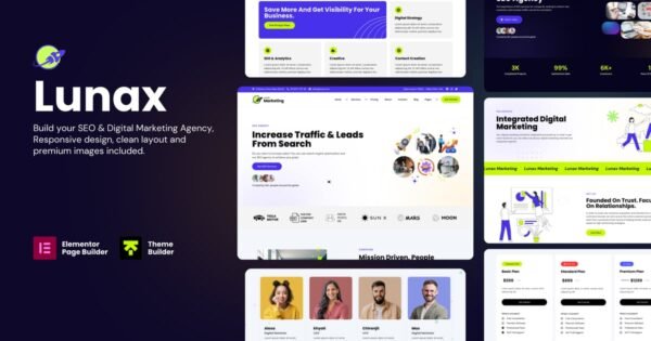Lunax – Digital Marketing Agency WordPress Theme