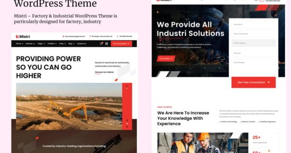 Mistri – Factory & Industrial WordPress Theme