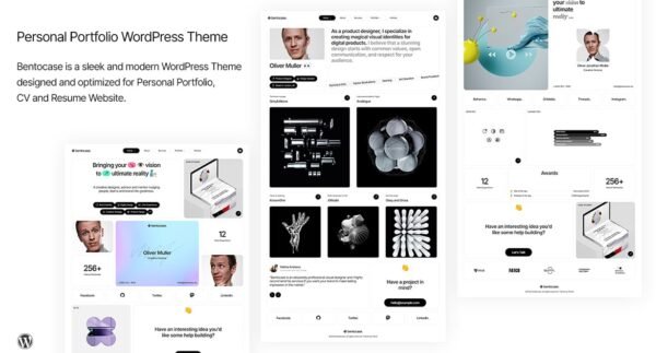 Bentocase – Personal Portfolio WordPress Theme