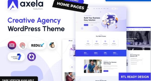 Axela – Creative Agency & Portfolio WordPress Them
