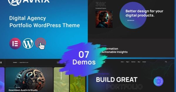 Avrix – Digital Agency Portfolio WordPress