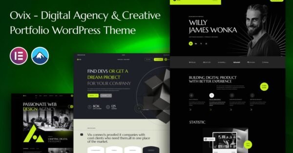 Ovix – Digital Agency & Portfolio WordPress Theme