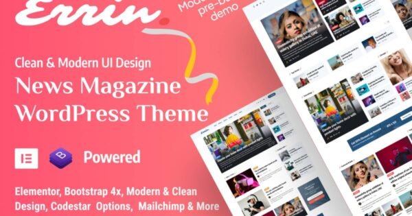 Errin – Newspaper & Personal Blog WordPress Theme