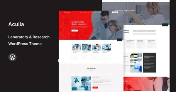 Aculia | Laboratory & Research WordPress Theme