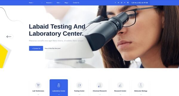 Labaid – Laboratory & Science Research WordPress T