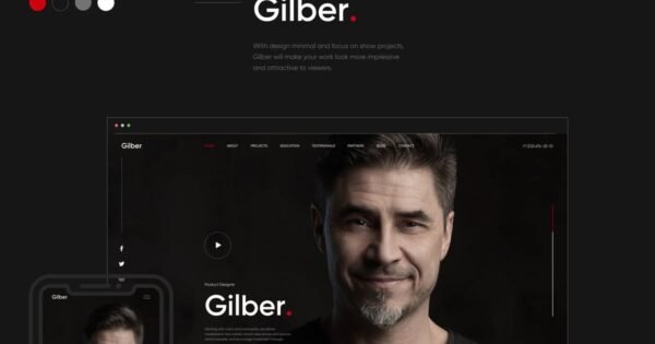 Gilber – Personal CV/Resume WordPress Theme