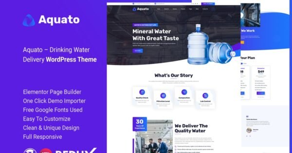 Aquato – Drinking Water Delivery WordPress Theme