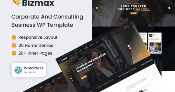 Bizmax – Corporate Business WordPress Theme