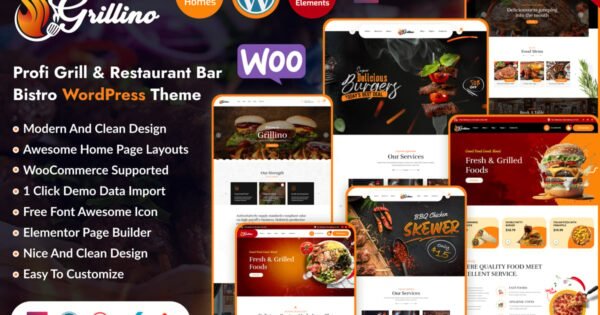 Grillino – Grill & Restaurant WordPress Theme