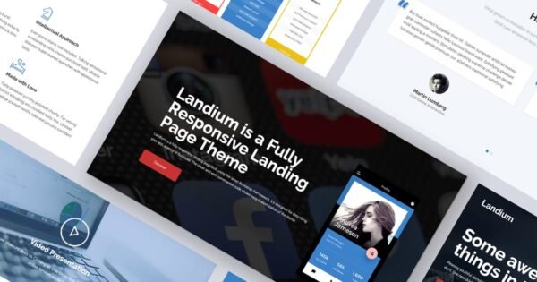 One Page Landing Page WordPress Theme