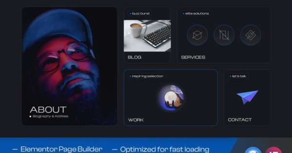 Gridos – Personal Portfolio WordPress Theme