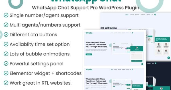 WhatsApp Chat Support Pro WordPress Plugin