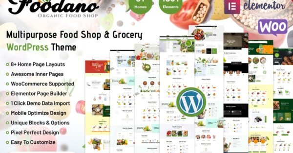 Foodano – Natural Food Shop WordPress Theme