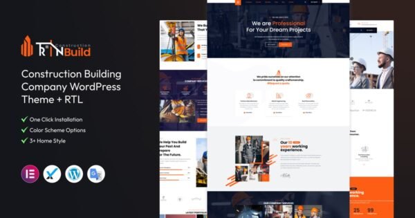 RinBuild – Construction Company WordPress Theme