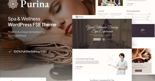 Purina – Spa & Wellness FSE WordPress Theme