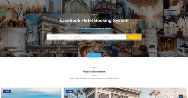 EasyBook – Hotel & Tour Booking WordPress Theme