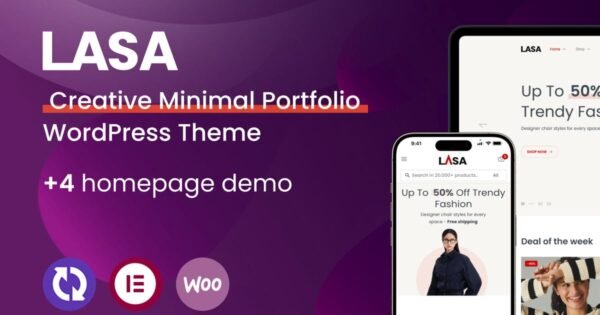 Lasa – Creative Minimal WooCommerce WordPress Them