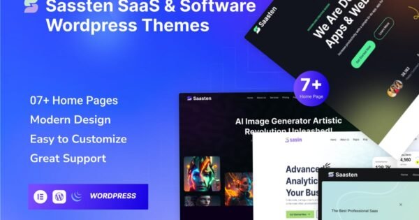 Saasten – SaaS & Software Landing WordPress Theme