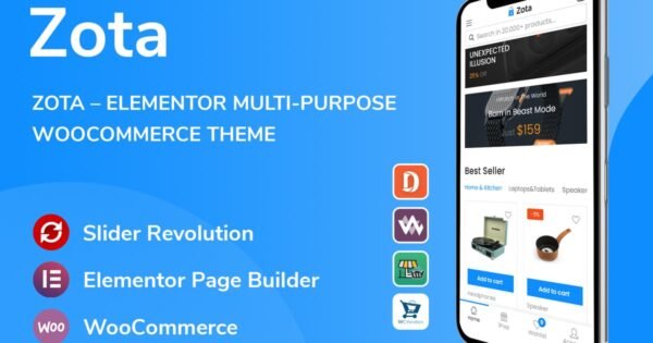 Zota – Elementor Multi-Purpose WooCommerce Theme