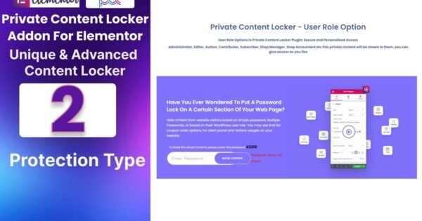 Private Content Locker Addon For Elementor