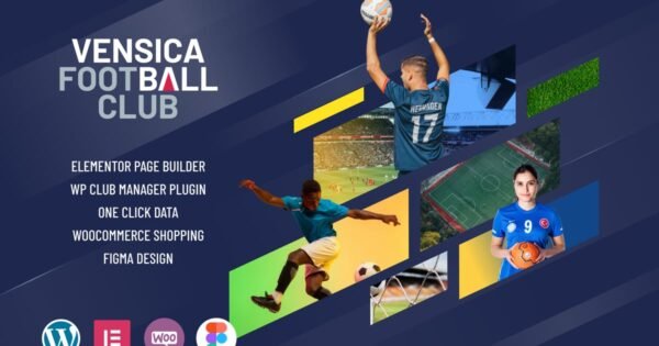 Vensica – Football Club Manager Elementor Theme