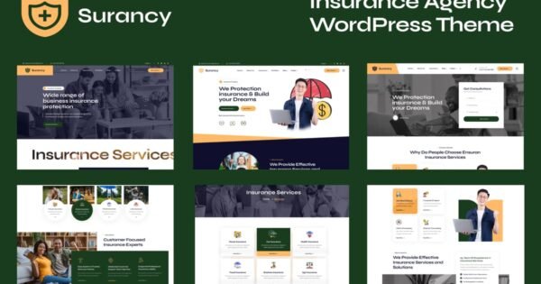 Insurance Agency Company WordPress Theme – Surancy