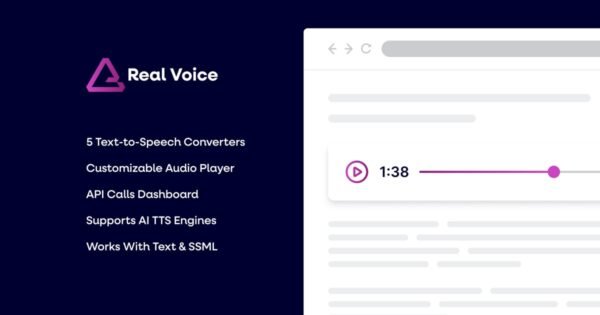 Real Voice – AI Text to Speech for WordPress