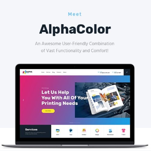 AlphaColor – Type Design Agency & 3D Printing Services WordPress Theme + Elementor