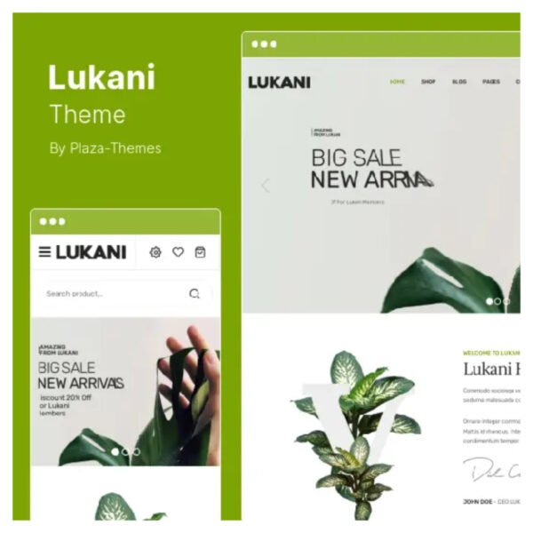 Lukani – Plant Store Theme for Woo WP