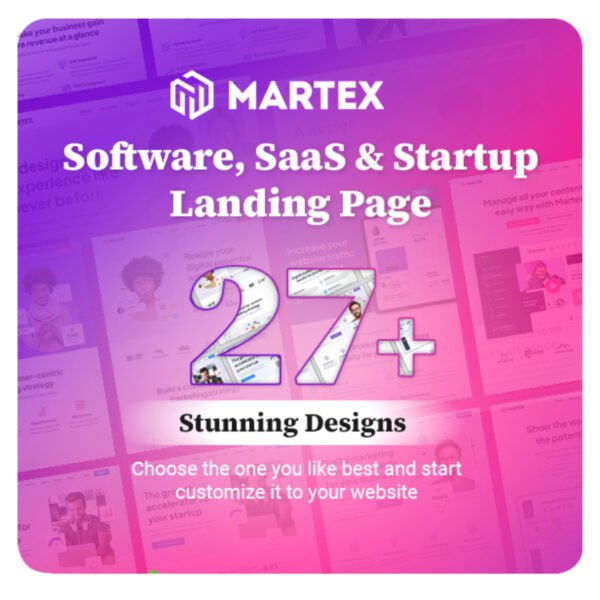Martex – Software, SaaS & Startup Landing Page WordPress Theme