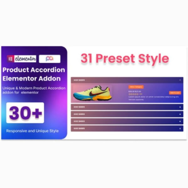 WooCommerce Product Accordion For Elementor