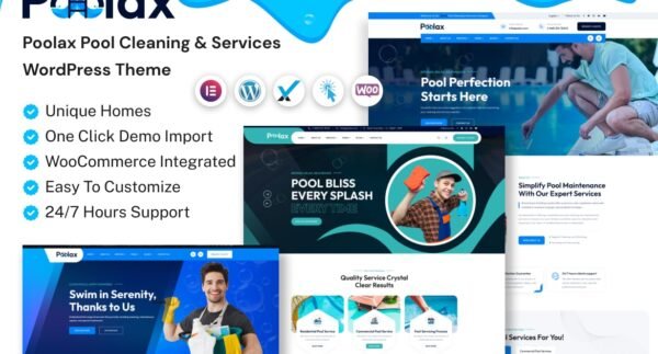 Poolax – Pool Cleaning & Services WordPress Theme