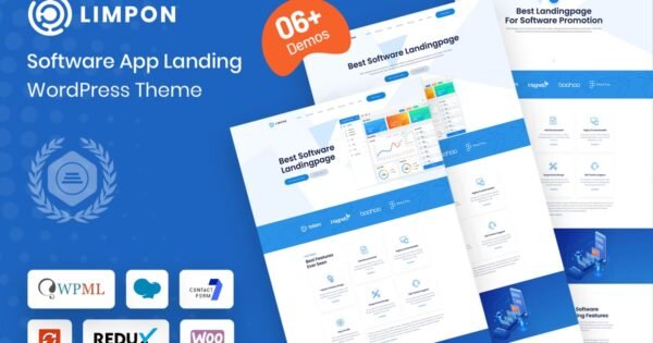 Limpon – Software App Landing WordPress Theme