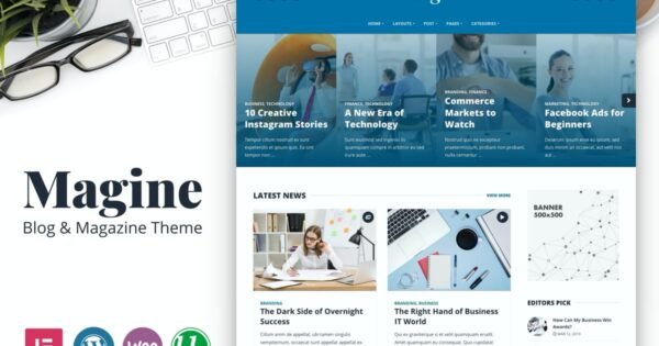 Magine – Business Blog WordPress Theme