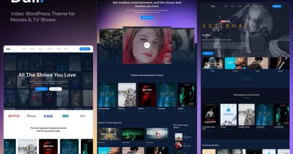 Dali – Movies & TV Shows WordPress Theme