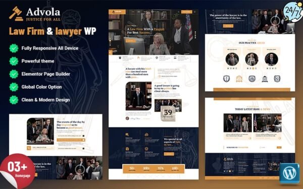 Advola – Law Firm and lawyer WordPress Theme