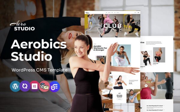 Aero Studio – Aerobics Classes Multipurpose WordPress Elementor Theme WordPress Theme
