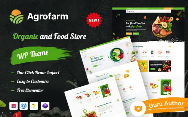 Agrofarm – Organic Food & Organic Store WordPress Theme.
