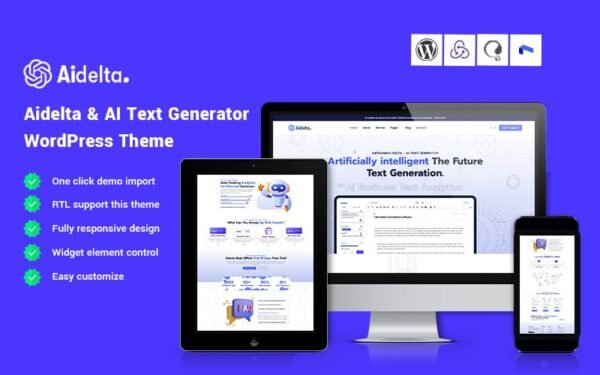 Aidelta – AI Text Generator WordPress Theme