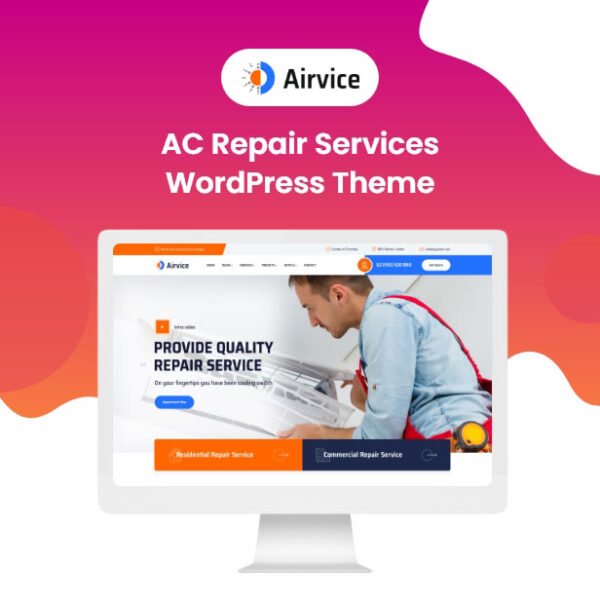 Airvice – AC Repair Services WordPress Theme