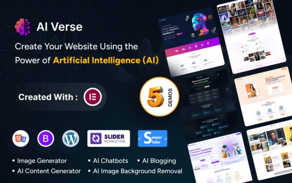 AIVerse – AI Content generator, Image Generator WordPress theme WordPress Theme