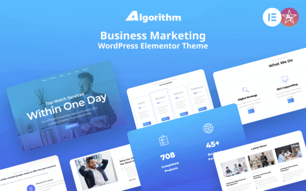 Algorithm – Business Marketing WordPress Elementor Theme WordPress Theme
