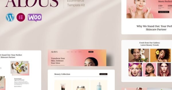 Alous – Beauty & Skin Care Ecommerce Elementor Pro Template Kit