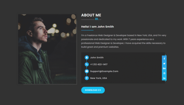 Anwar – Personal Portfolio WordPress Theme